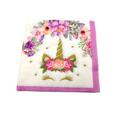 SERVILLETA UNICORNIO FLOR X 20